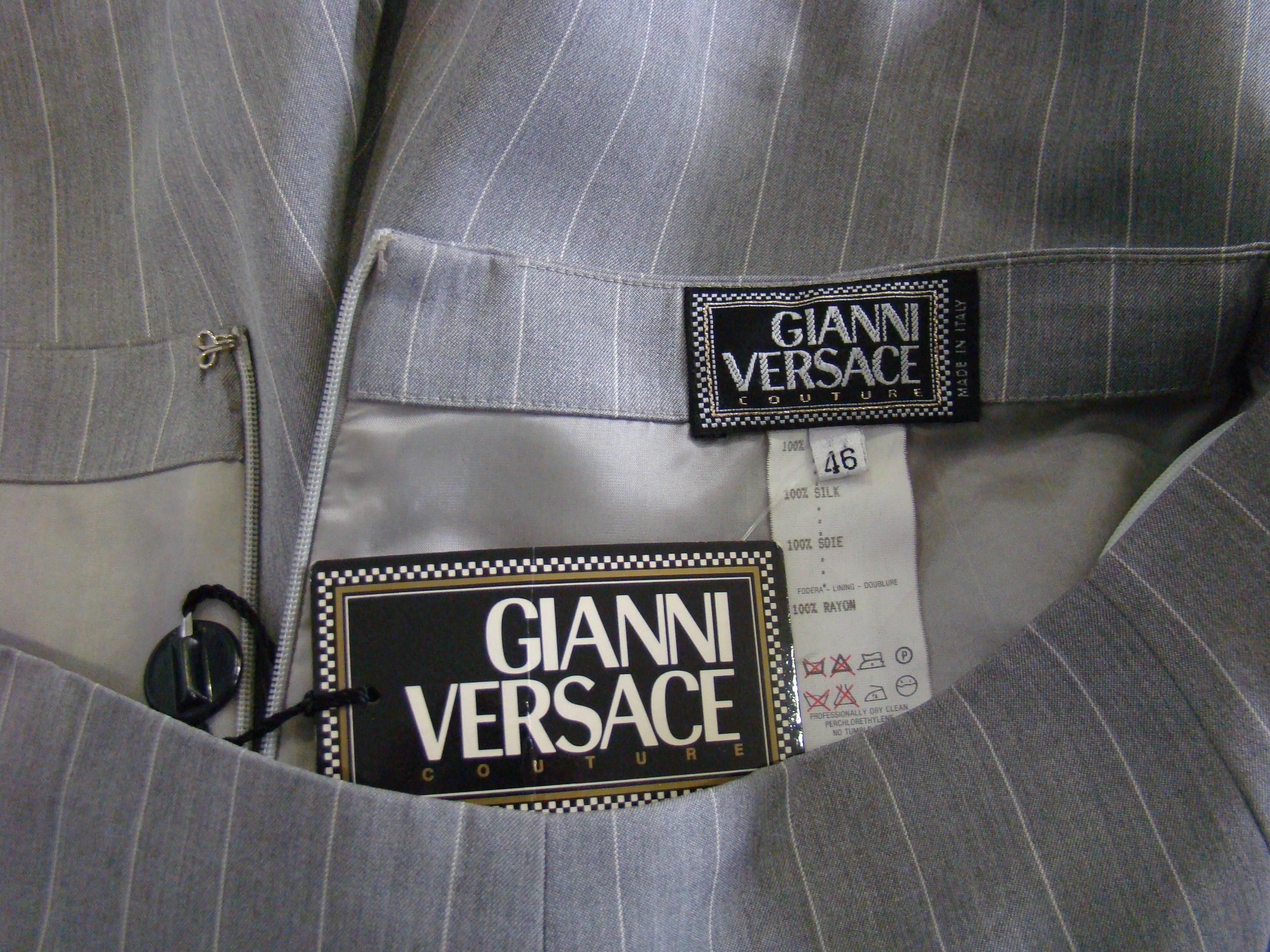 Gianni Versace Couture Striped Silk Shorts Fall 1995 For Sale 1