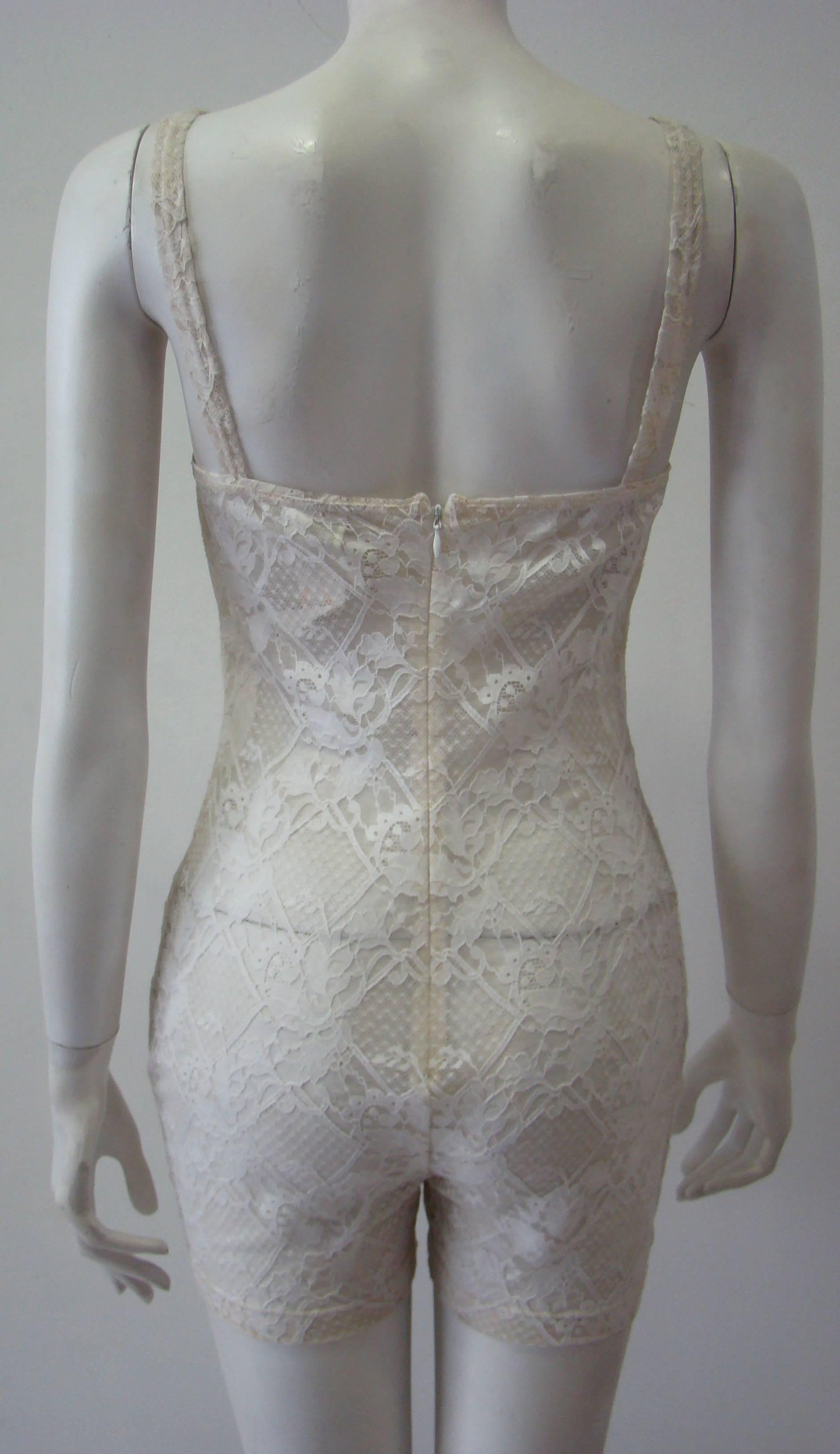 Gianni Versace Punk Lace Sheer Playsuit Spring 1994 1