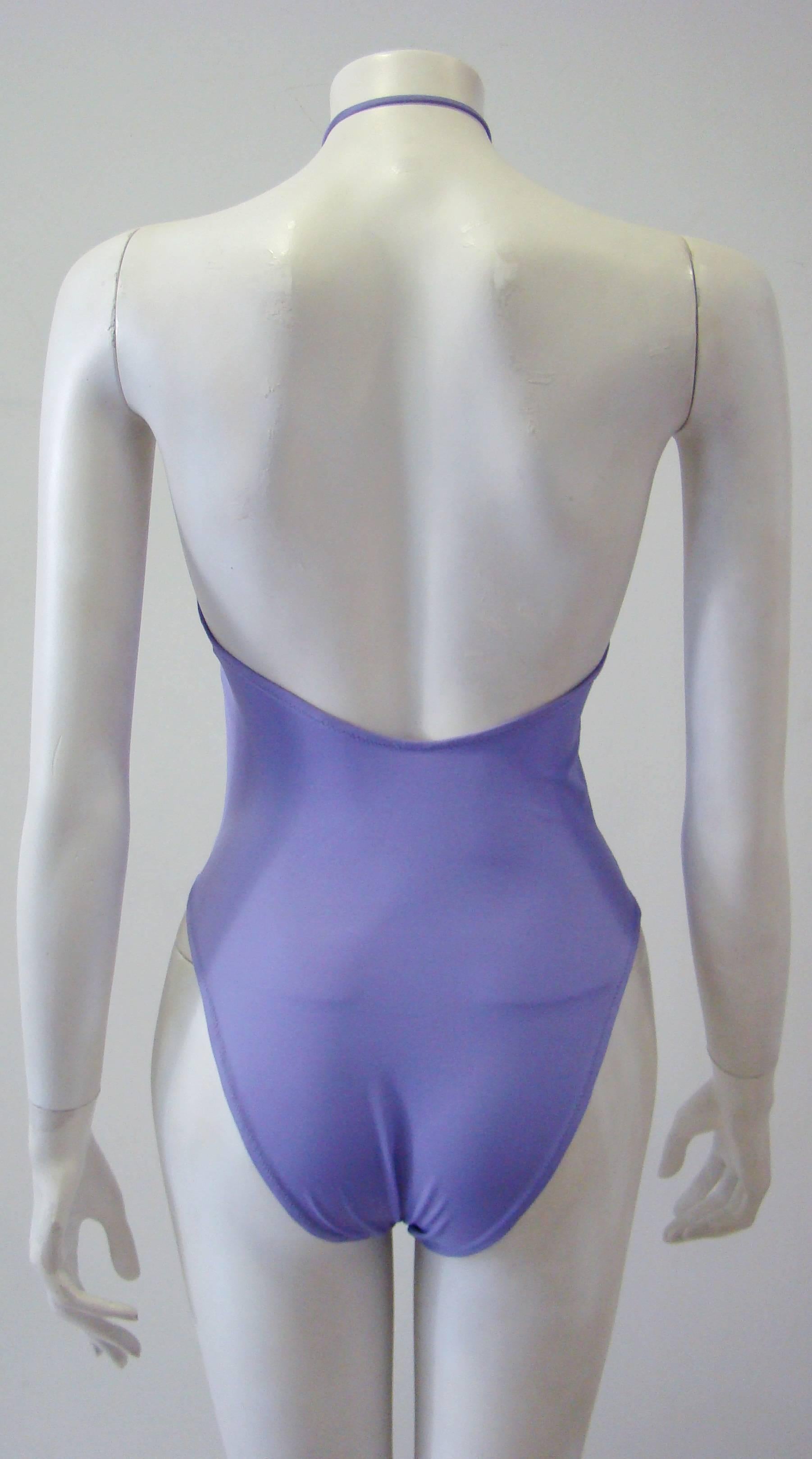 Gianni Versace Lilac Bathing Suit For Sale 1