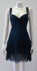 Loris Azzaro Silk Chiffon Cocktail Dress, 1990s
