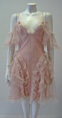 Alexander McQueen Silk Sheer Cocktail Dress