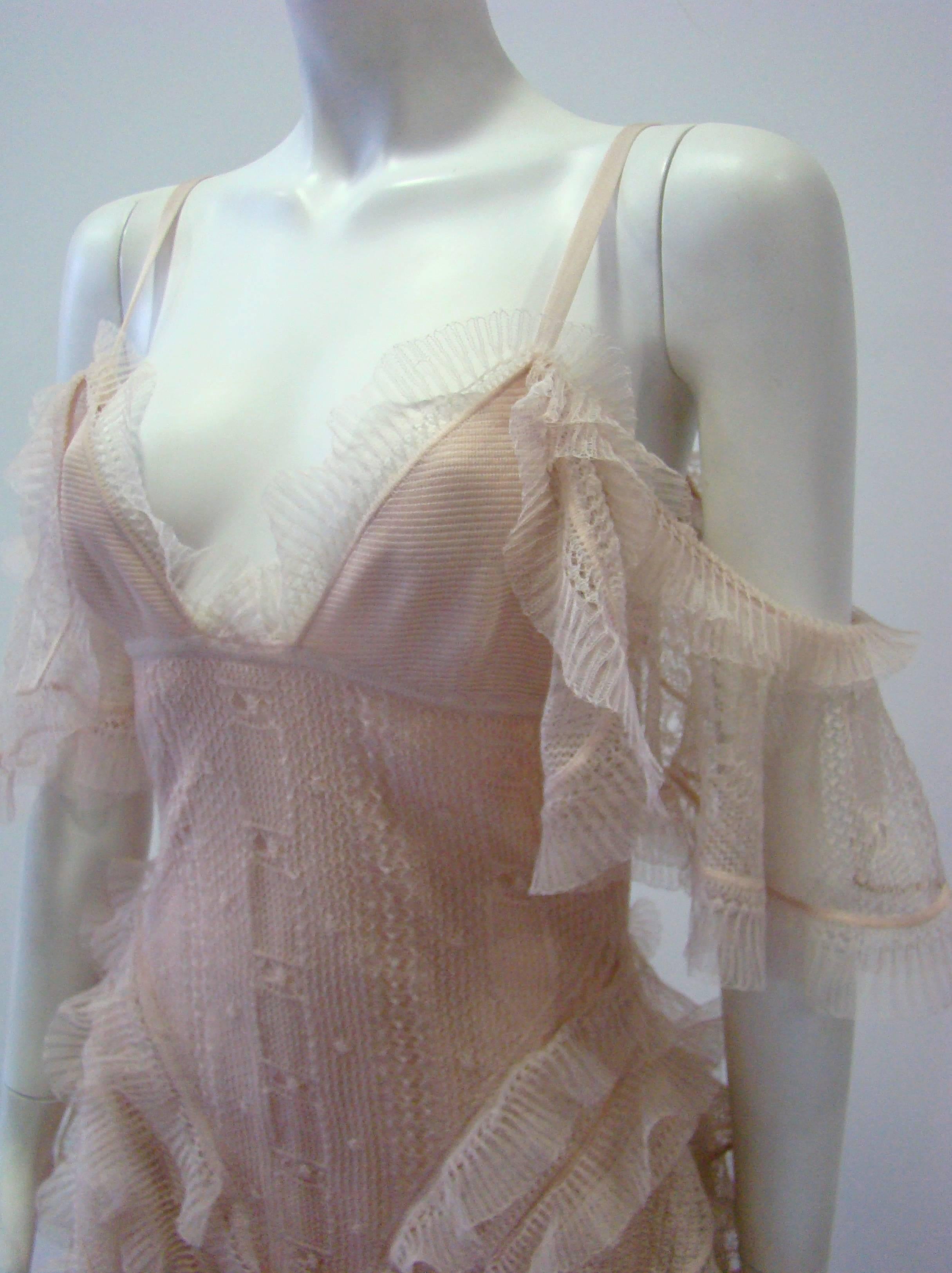 Women's Alexander McQueen Silk Sheer Cocktail Dress For Sale