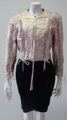 Alexander McQueen Wrinkled Short Leather Jacket