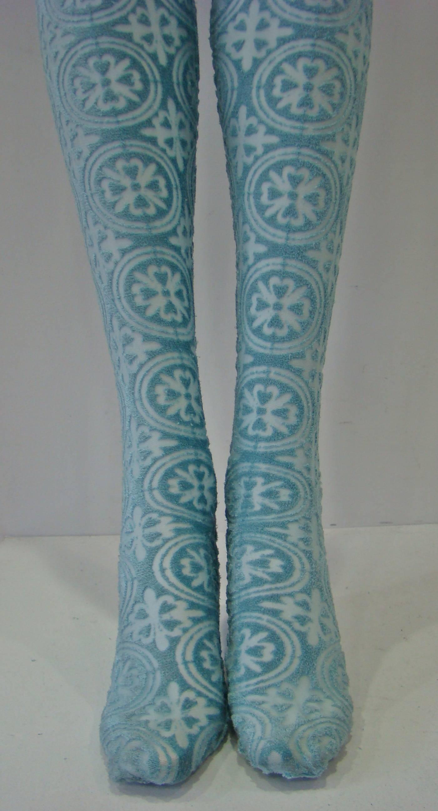 Gianni Versace Istante Coup De Velours Leggings In Excellent Condition For Sale In Athens, Agia Paraskevi