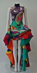 Atelier Versace Multi-Coloured Silk Faille Pop Art Printed Mini Ball Gown Skirt