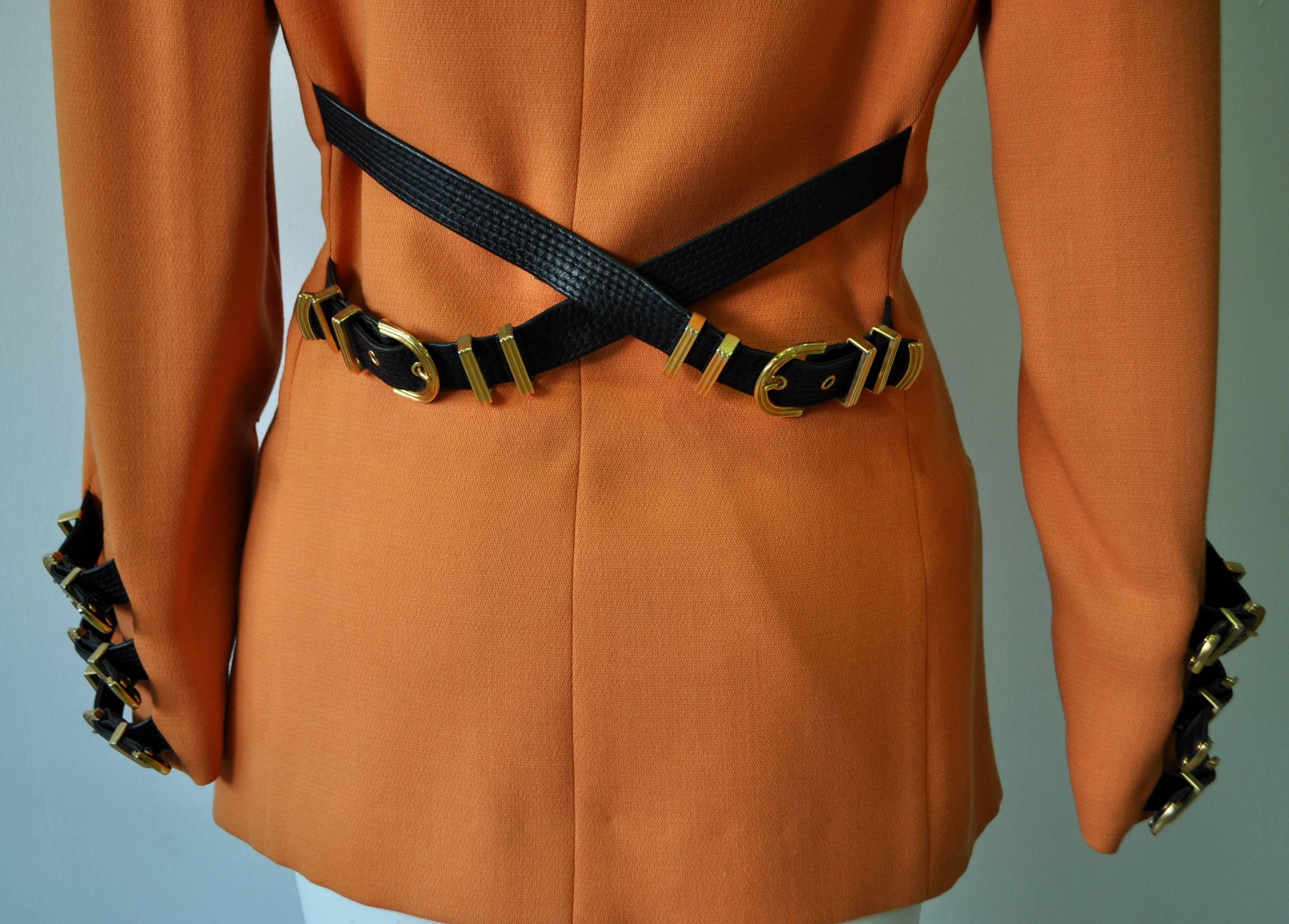 Brown Museum Quality Strap and Buckle Bondage Jacket For Sale