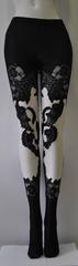 One of a Kind Atelier Versace Punk Sheer Silk Lace Leggings