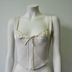 Important Atelier Versace Ecru Silk Bustier