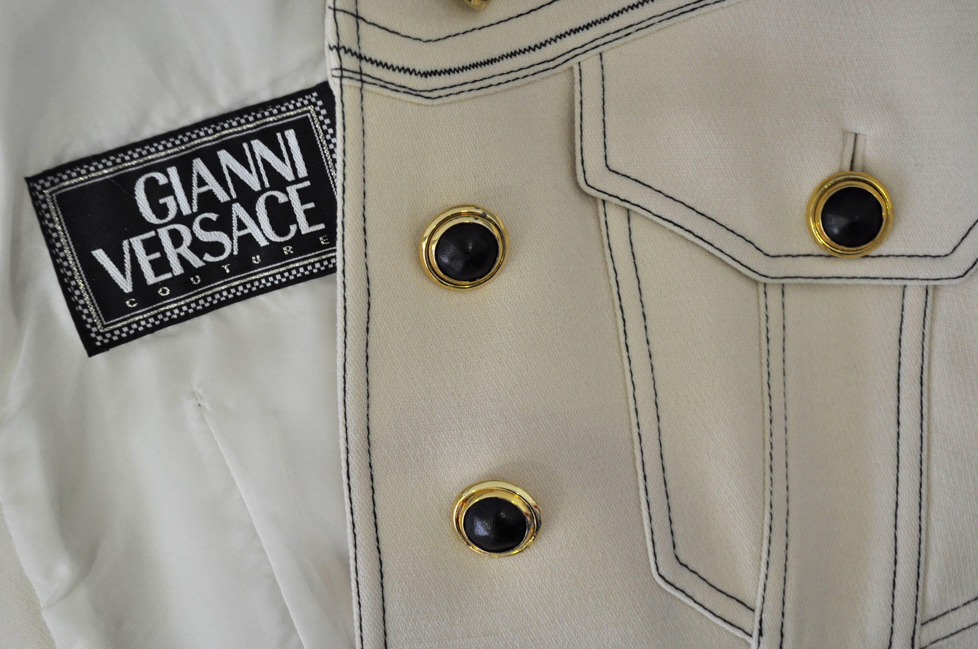 Gianni Versace Couture Museum Quality Wool Bondage Suit For Sale 2