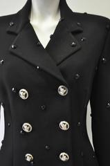 Most Rare Atelier Versace "Cherubim" Button Beaded Punk Blazer