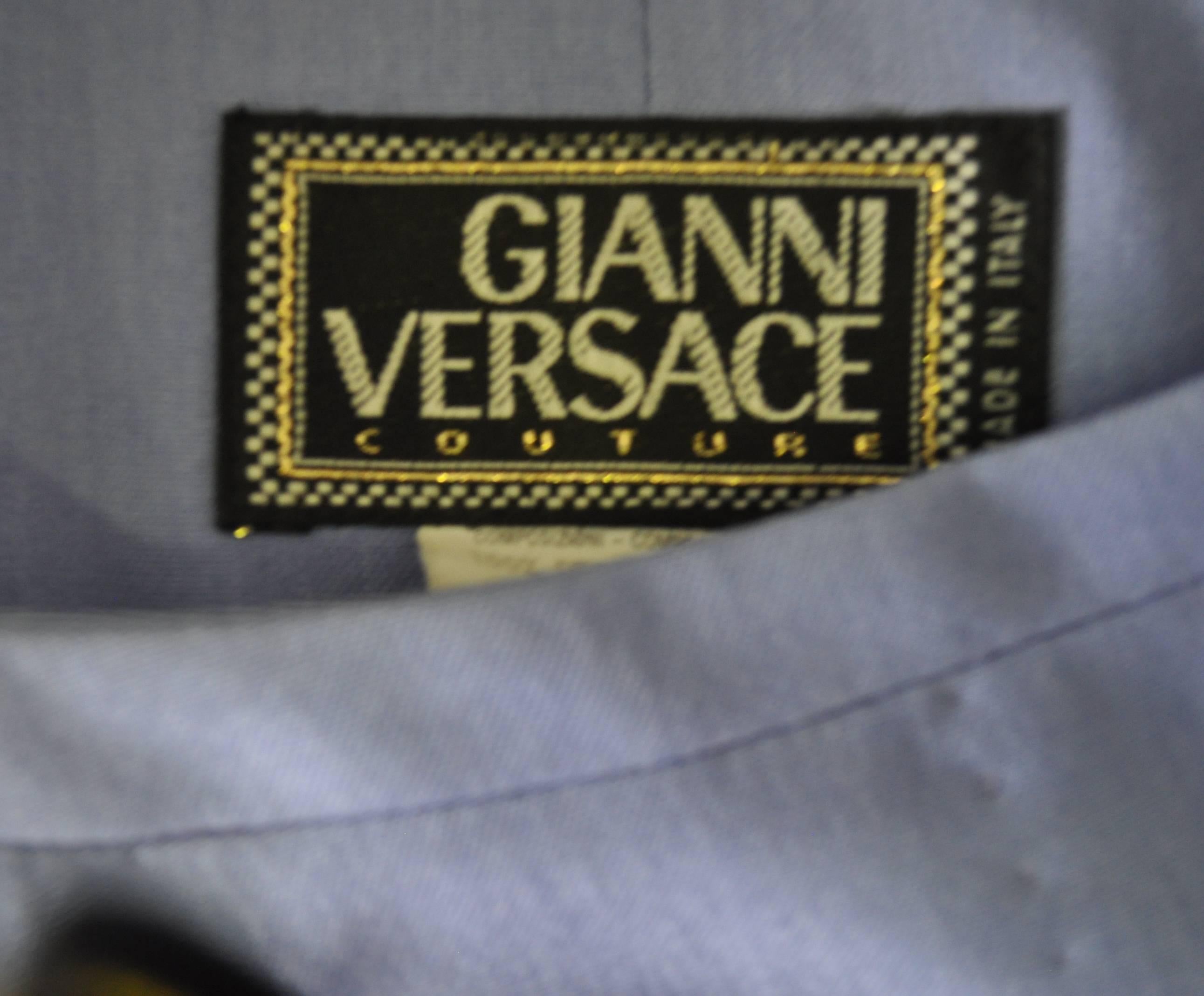 Gianni Versace Couture Silk Pantsuit In New Condition For Sale In Athens, Agia Paraskevi
