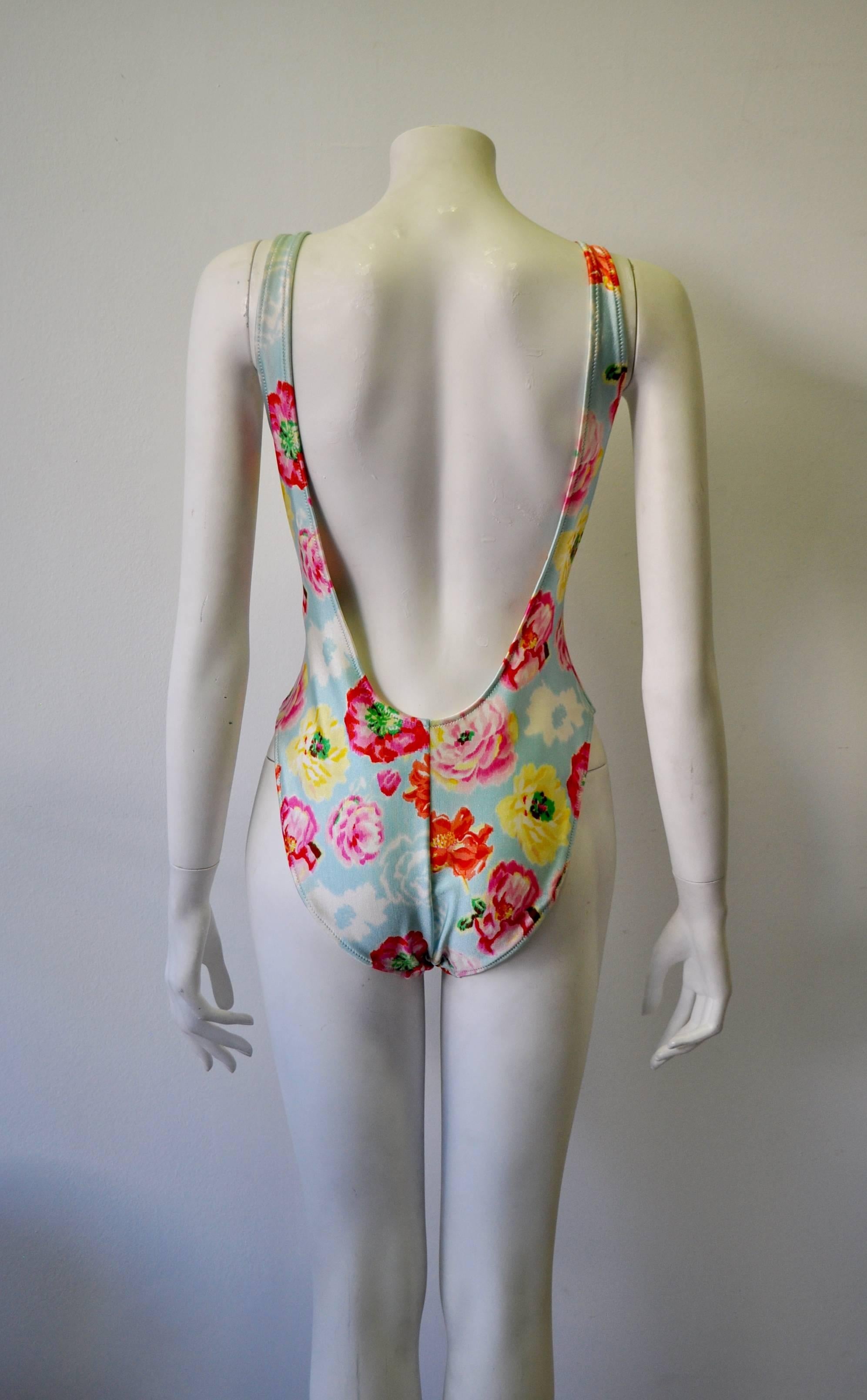 Women's Gianni Versace Istante Mare Spring Floral Bathing Suit