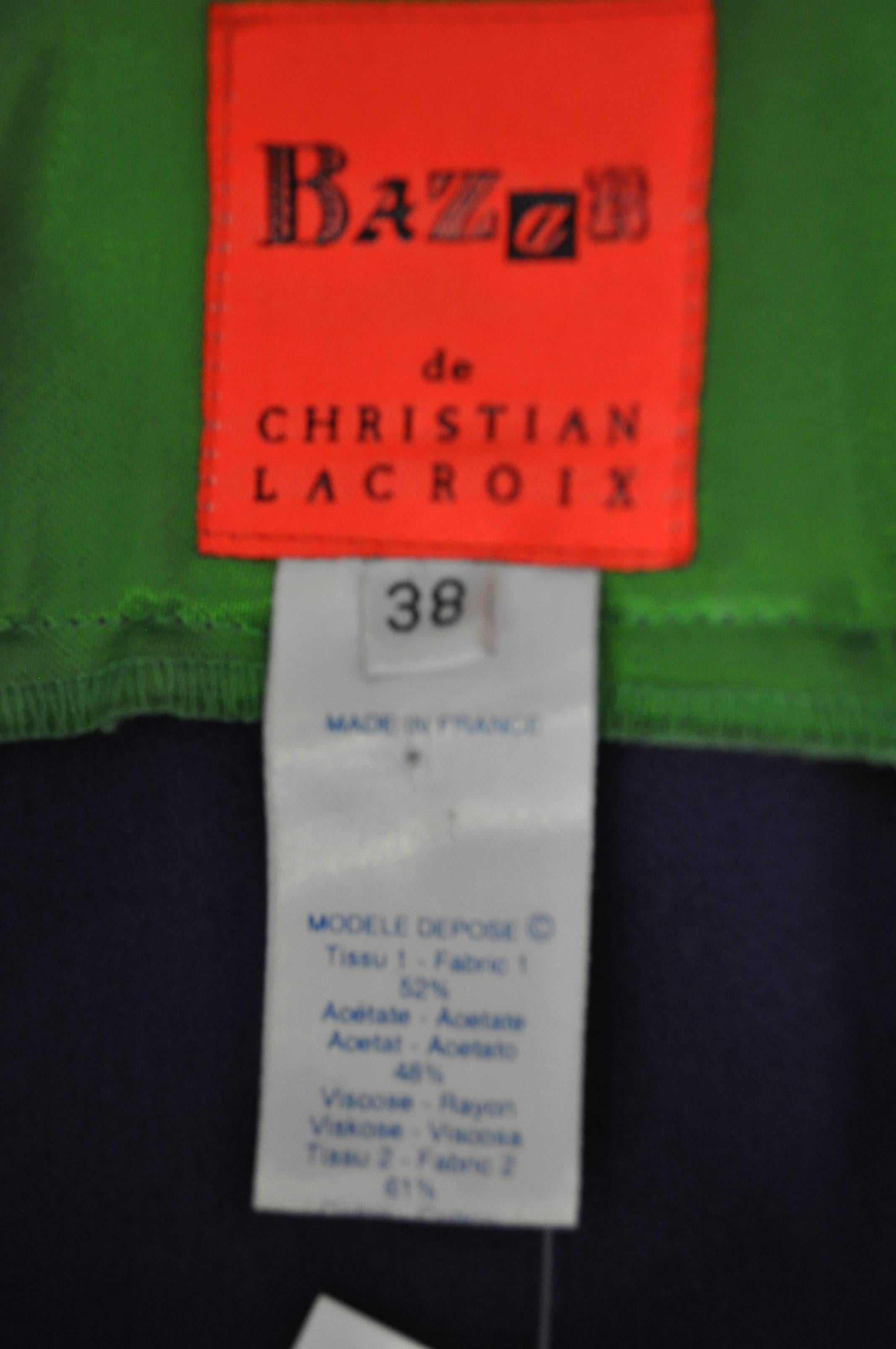 Extremely Rare Bazar de Christian Lacroix Colorblock Bustier Shift Dress For Sale 1
