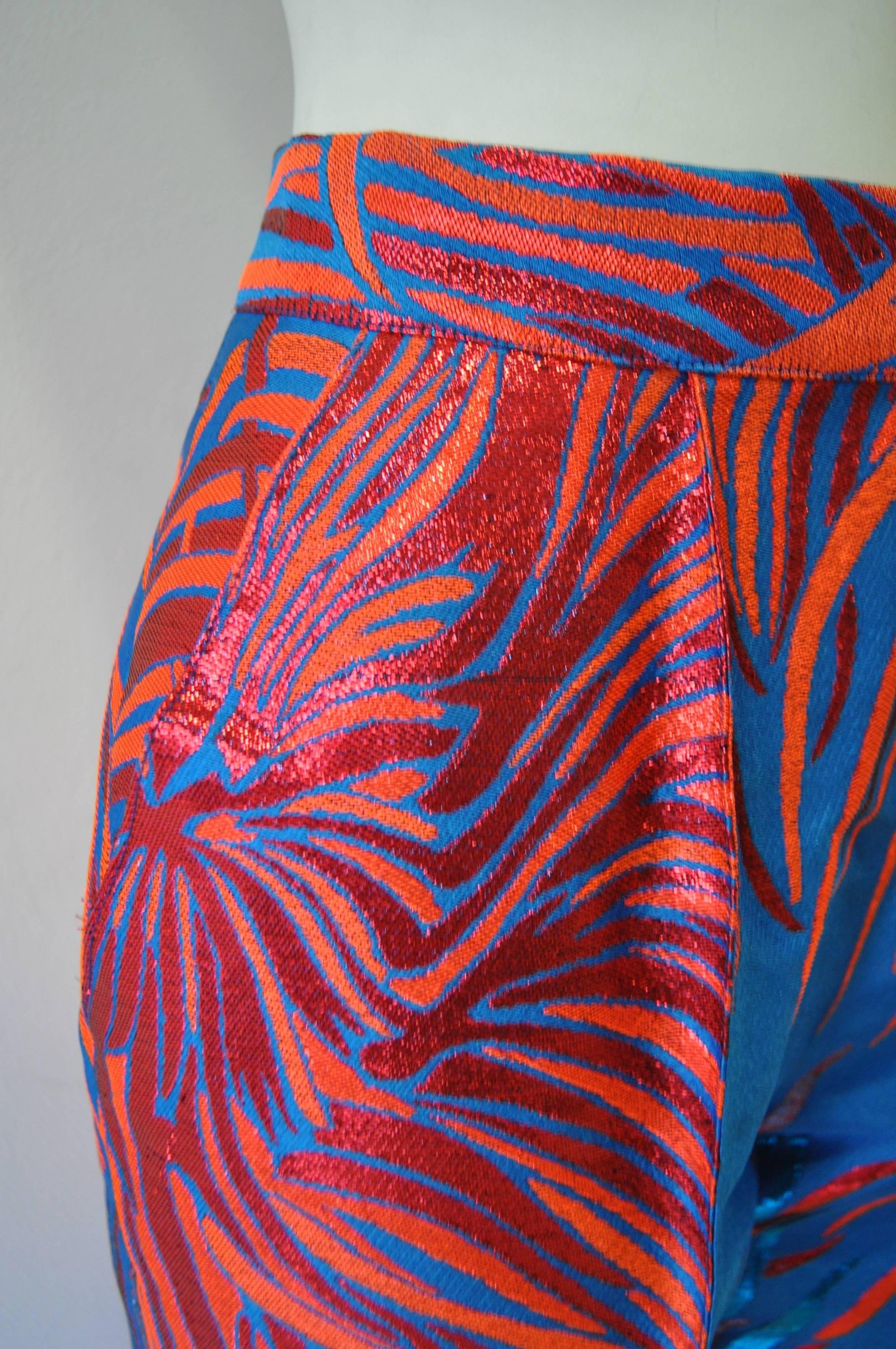 Gianfranco Ferre Lame Short Sleeve Pantsuit For Sale 1