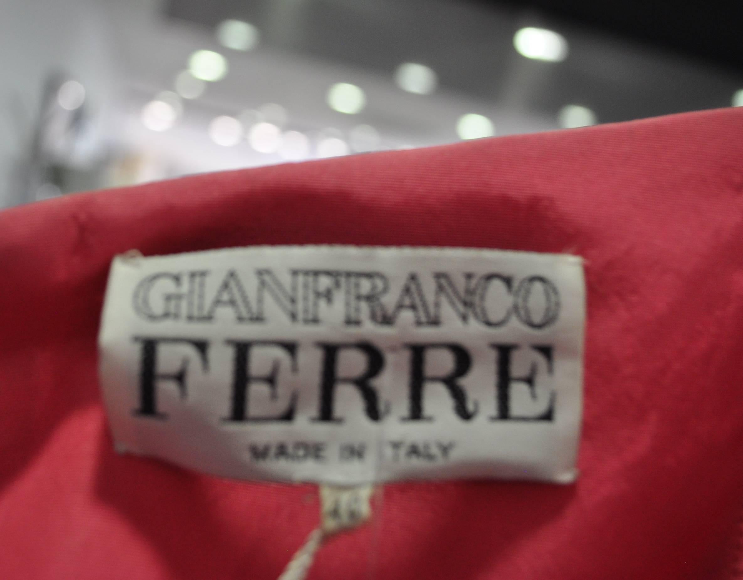 Romantic Gianfranco Ferre Strapless Silk Colorblock Cocktail Dress For Sale 3