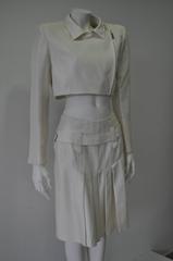 Very Rare Claude Montana Zip Space Age Inspired Skirt Suit
