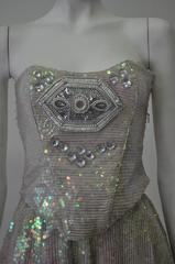 Ella Singh Intricate Bead Embroidered Iridescent Sequin Bustier
