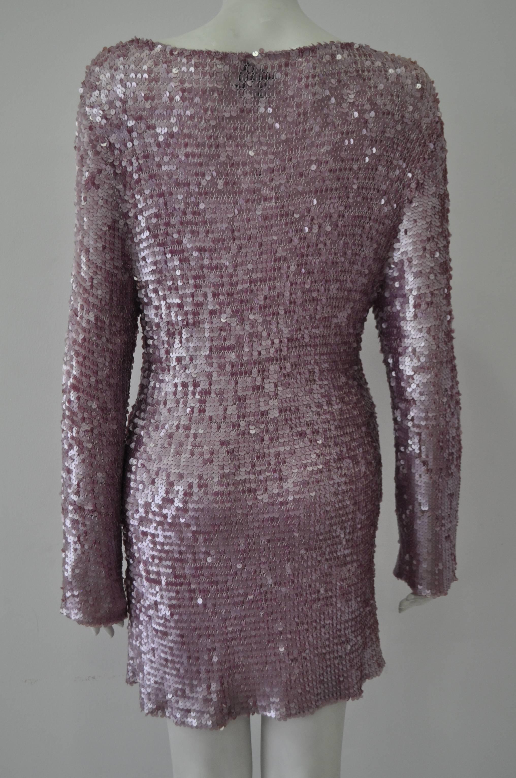 Radiant Gianfranco Ferre Forma Sequin Tunic In New Condition For Sale In Athens, Agia Paraskevi