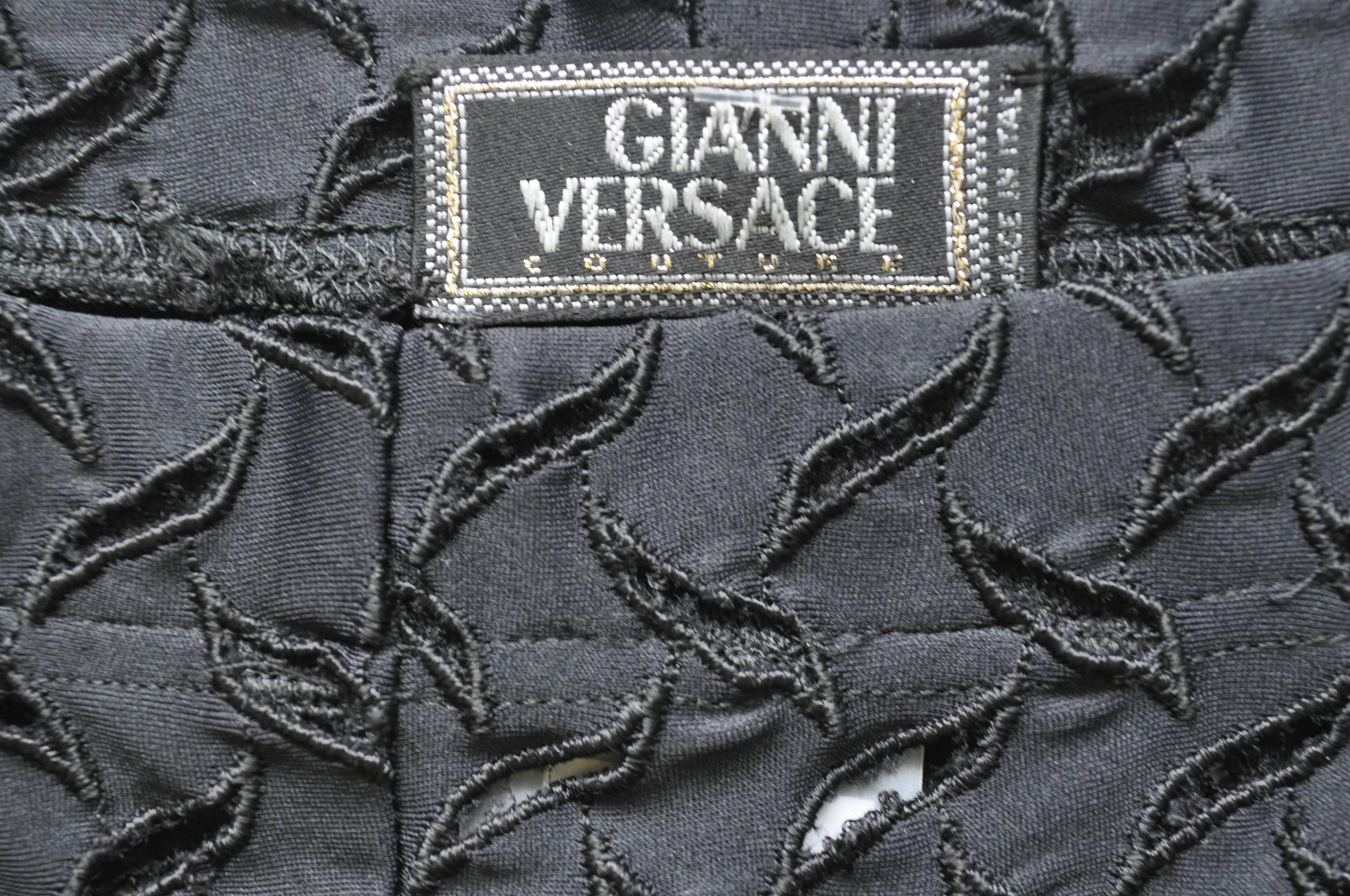 Women's Iconic Gianni Versace Couture Punk Cut-Out Leggings For Sale