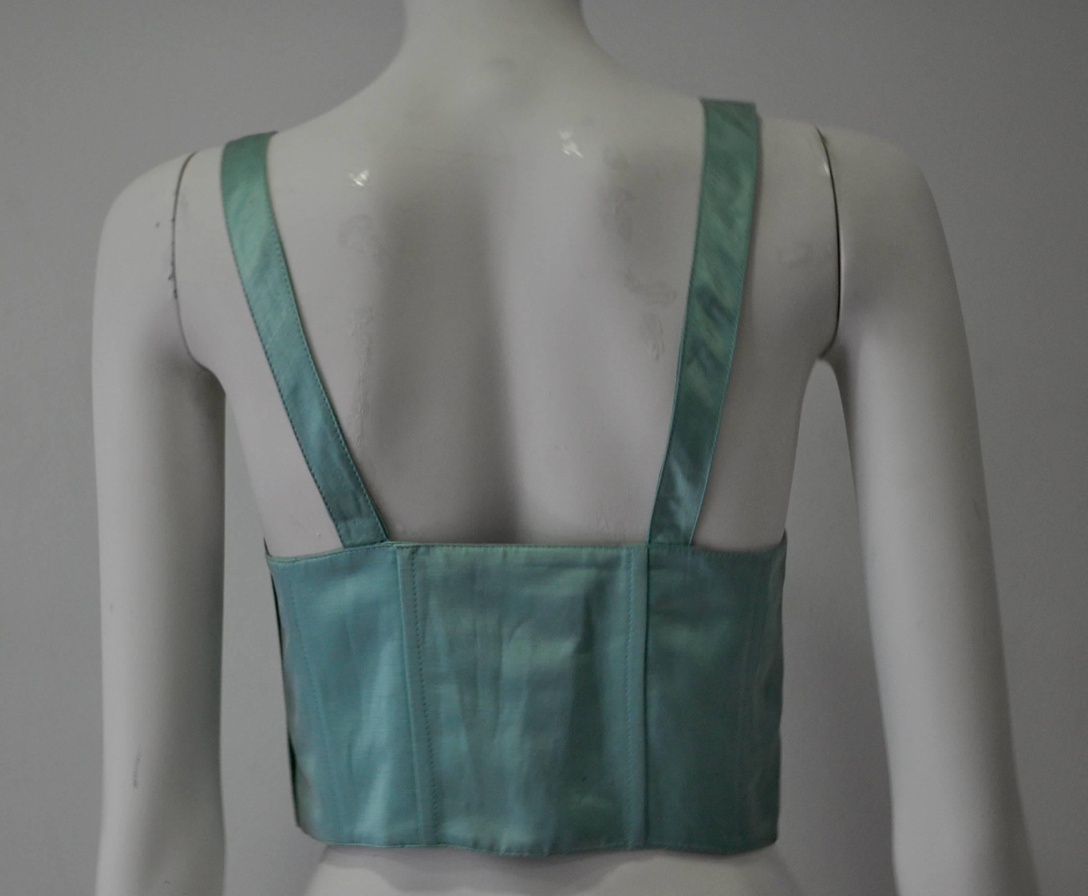 Iconic Gianni Versace Istante Mint Green Bustier 1