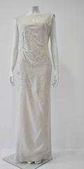 Uber Important Gianni Versace Couture Hand-Beaded Creme Wool Maxi Dress