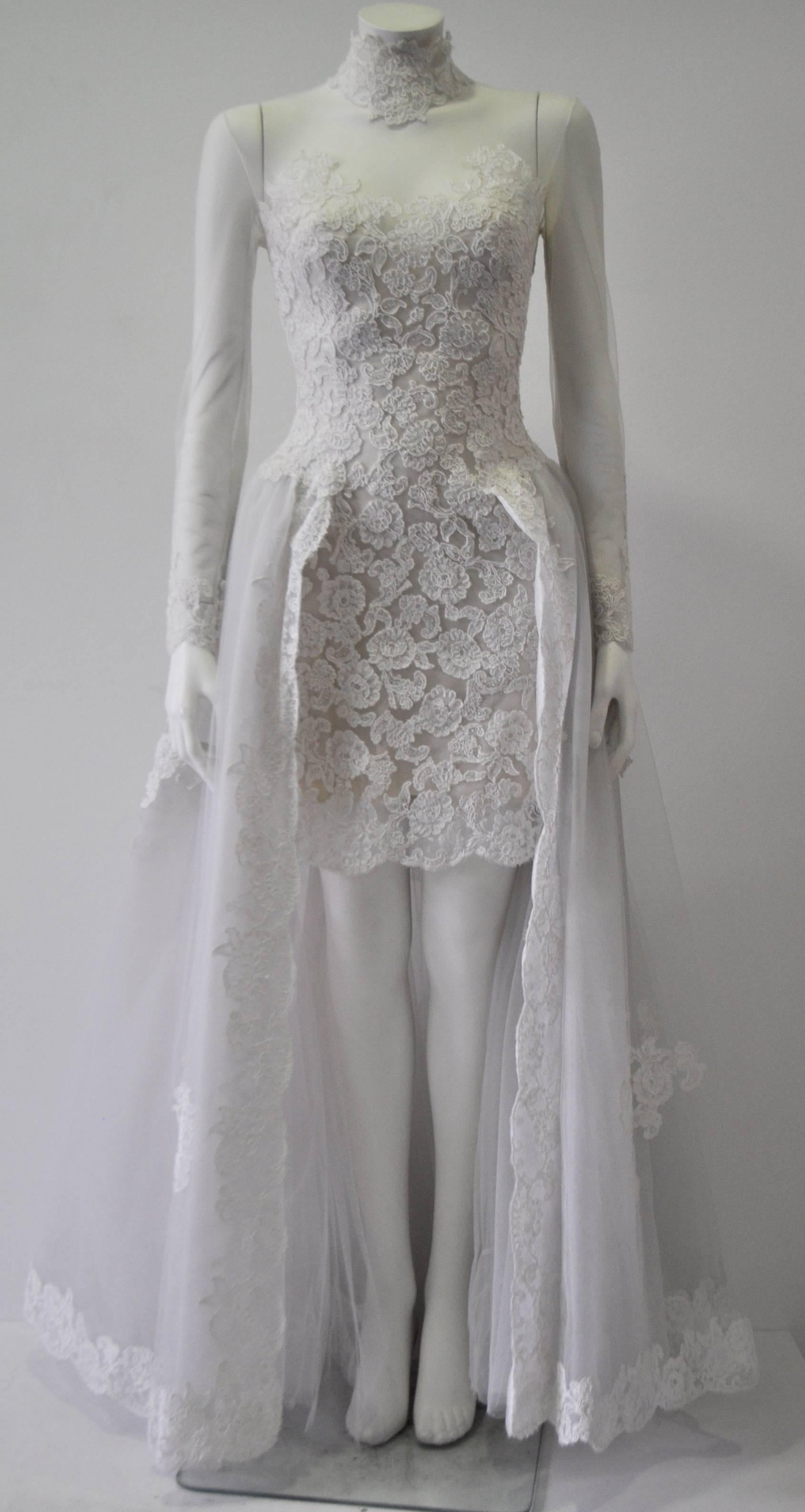 black high low wedding dress