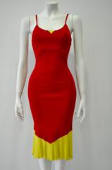 Istante By Gianni Versace Color Block Bodycon Dress