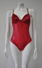 Stunning Sonia Rykiel Shimmery Scarlet Swimsuit