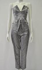 Sensational Bazar de Christian Lacroix Strapless Bustier Snake Print Pantsuit