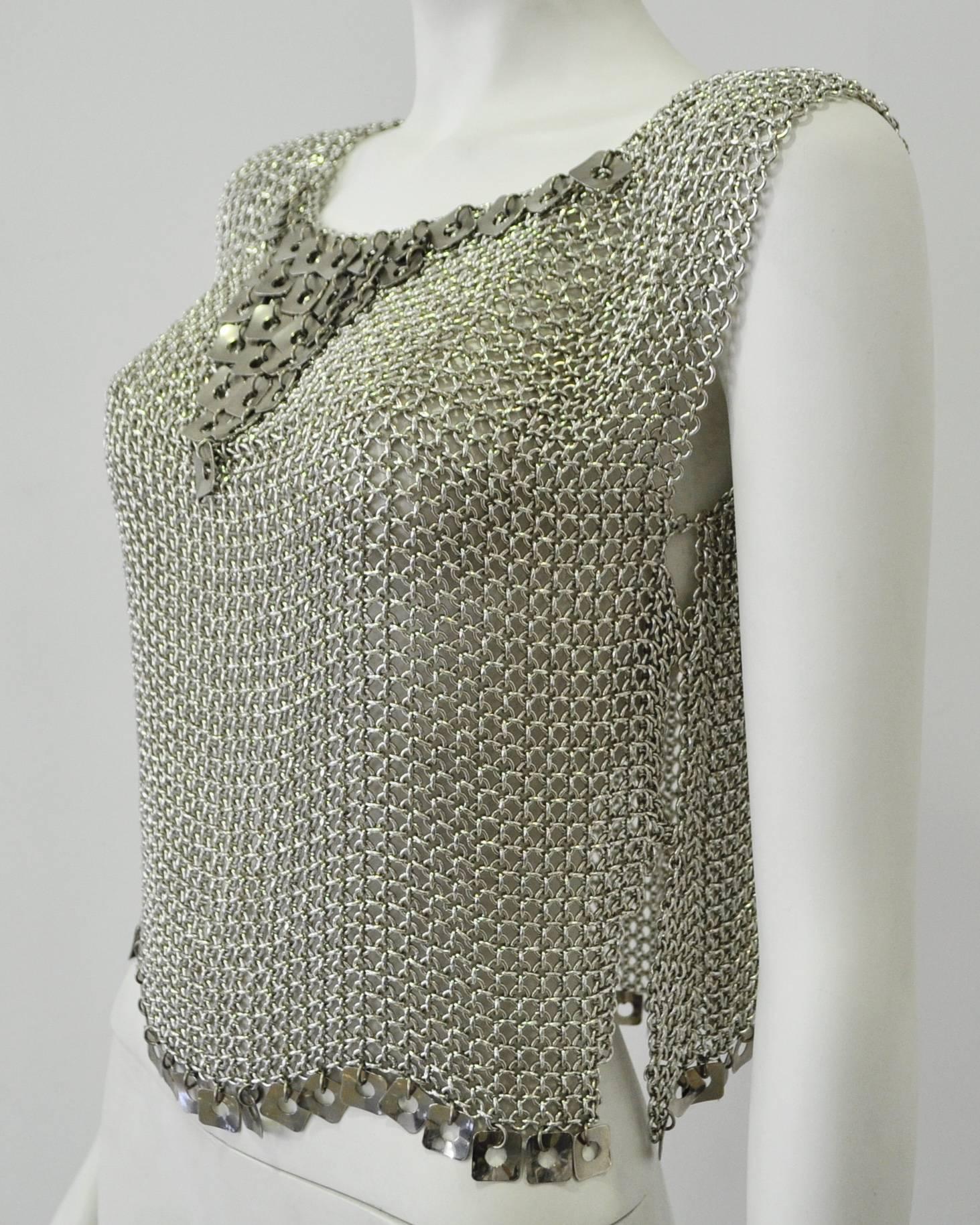 Very Important Museum Quality Paco Rabanne Chainmail Breastplate In New Condition In Athens, Agia Paraskevi