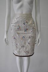 Rare Ella Singh Embroidered Sequined Silk Skirt