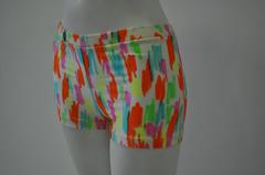 Rare Gianni Versace Mare White Neon Color Stroke Swim Shorts
