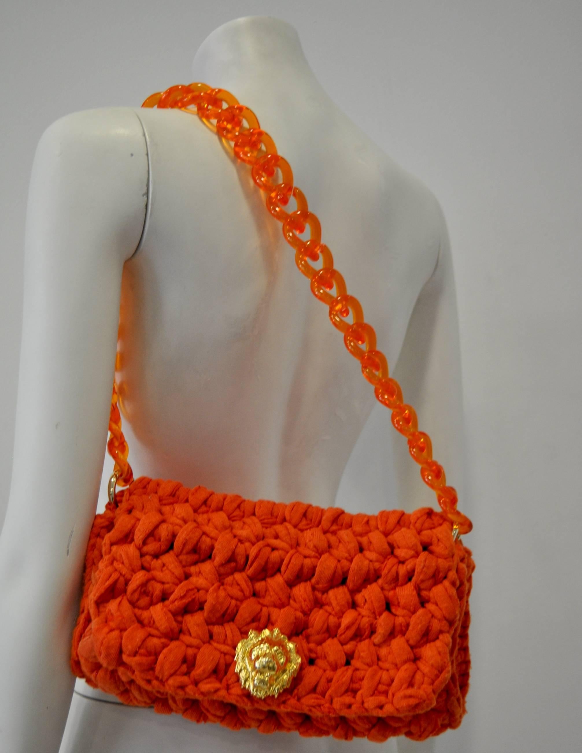 Women's Fresh Fait Maison Designer Inspired Crocheted Handbag For Sale