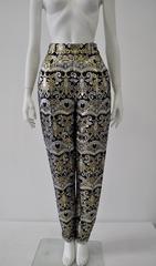 Extravegent Atelier Versace Printed Silk Lame Pants
