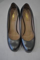 Stand-out Yves Saint Laurent Gunmetal Tribtoo Platform Pumps