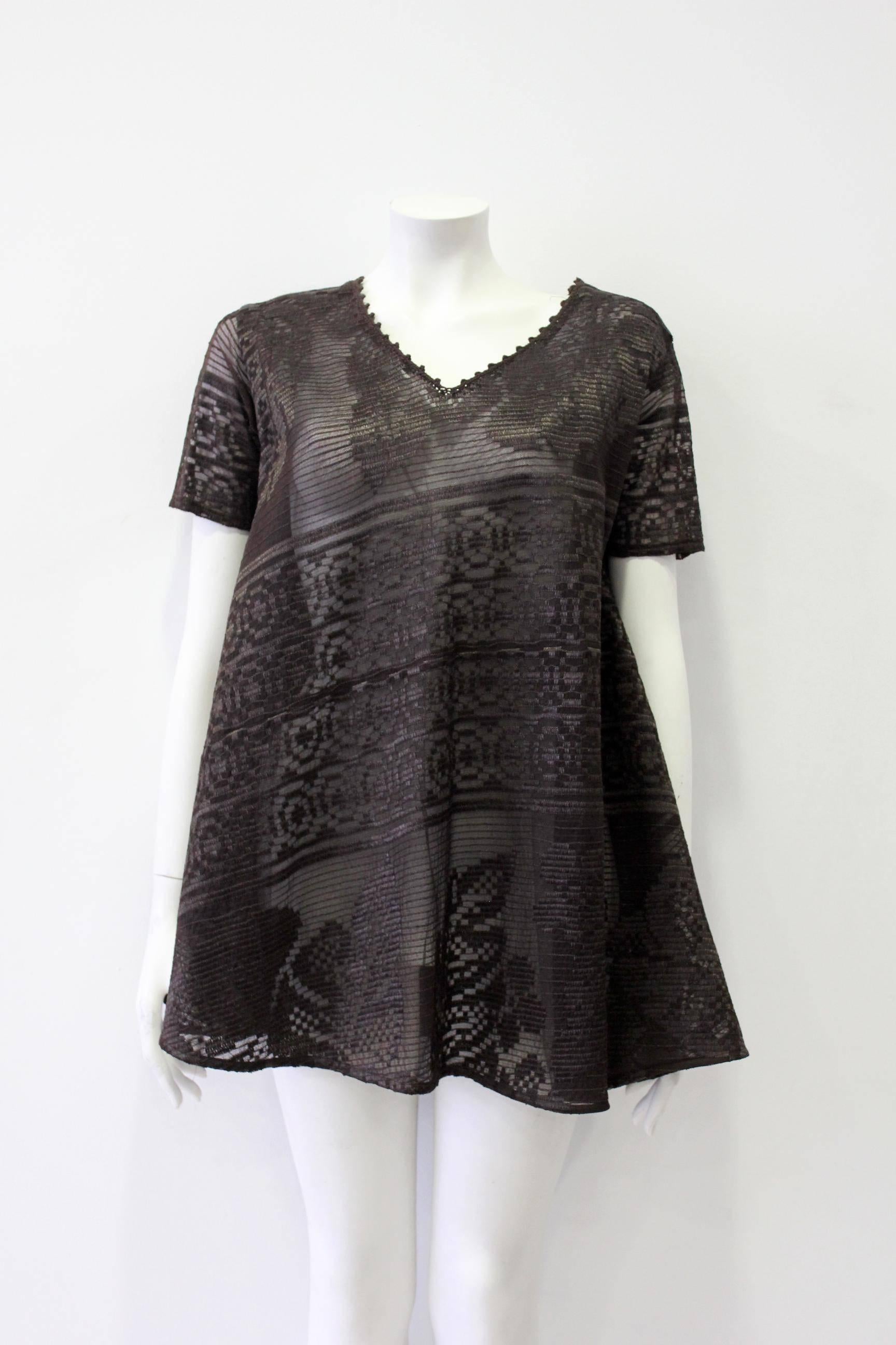 chocolate brown tunic top