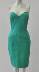 Stunning Michael Hoban for North Beach Leather Lace-Up Bodice Leather Dress