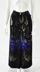 Very Rare Atelier Versace Hand Painted Silk Palazzo Pants