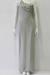 Dramatic and Rare Angelo Mozzillo Webbed Hardware Column Maxi Dress