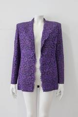 Exquisite Gianfranco Ferre Royal Purple Lace Jacket