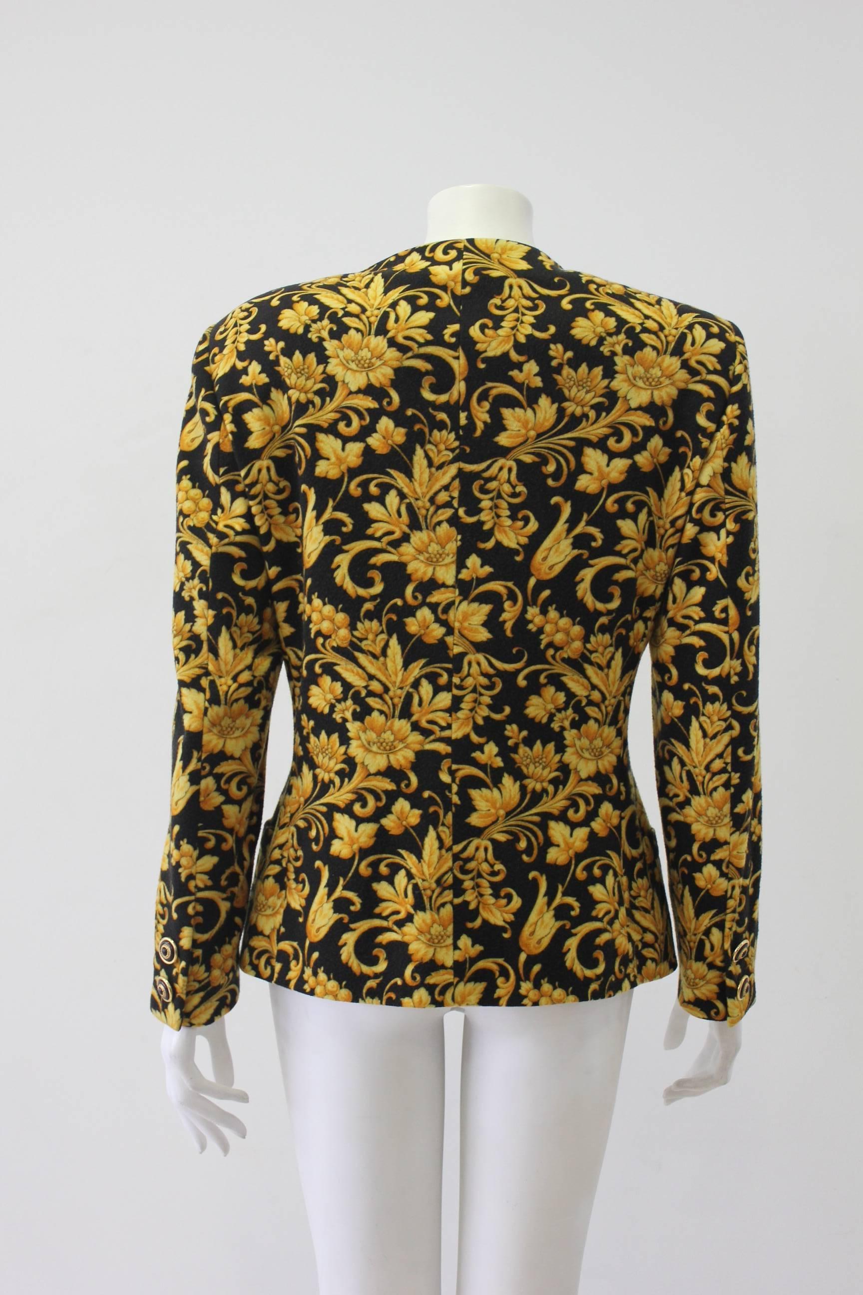 Gianni Versace Baroque Printed Jacket Fall 1991 For Sale 1