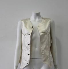 Very Rare Gianni Versace Silk Embroidered Evening Waistcoat Vest Fall 1992