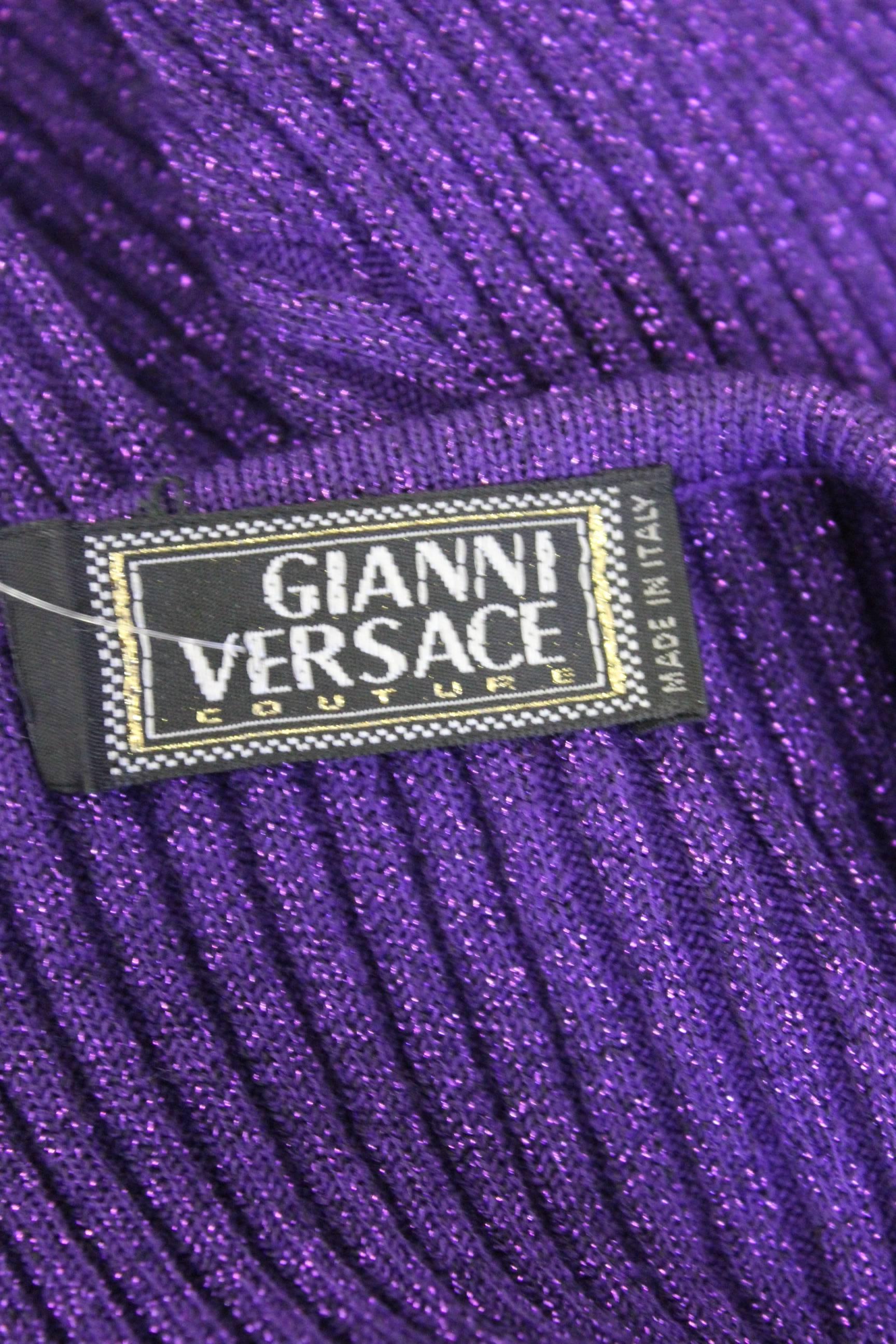 Women's Gianni Versace Couture Lurex Knit Camisole Fall 1997 For Sale