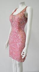 Stunning Niteline Della Roufogali Crystal Embellished Silk Dress