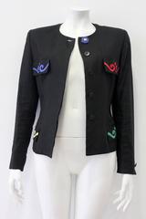 Gianni Versace Linen Optical Detail Jacket Spring 1992