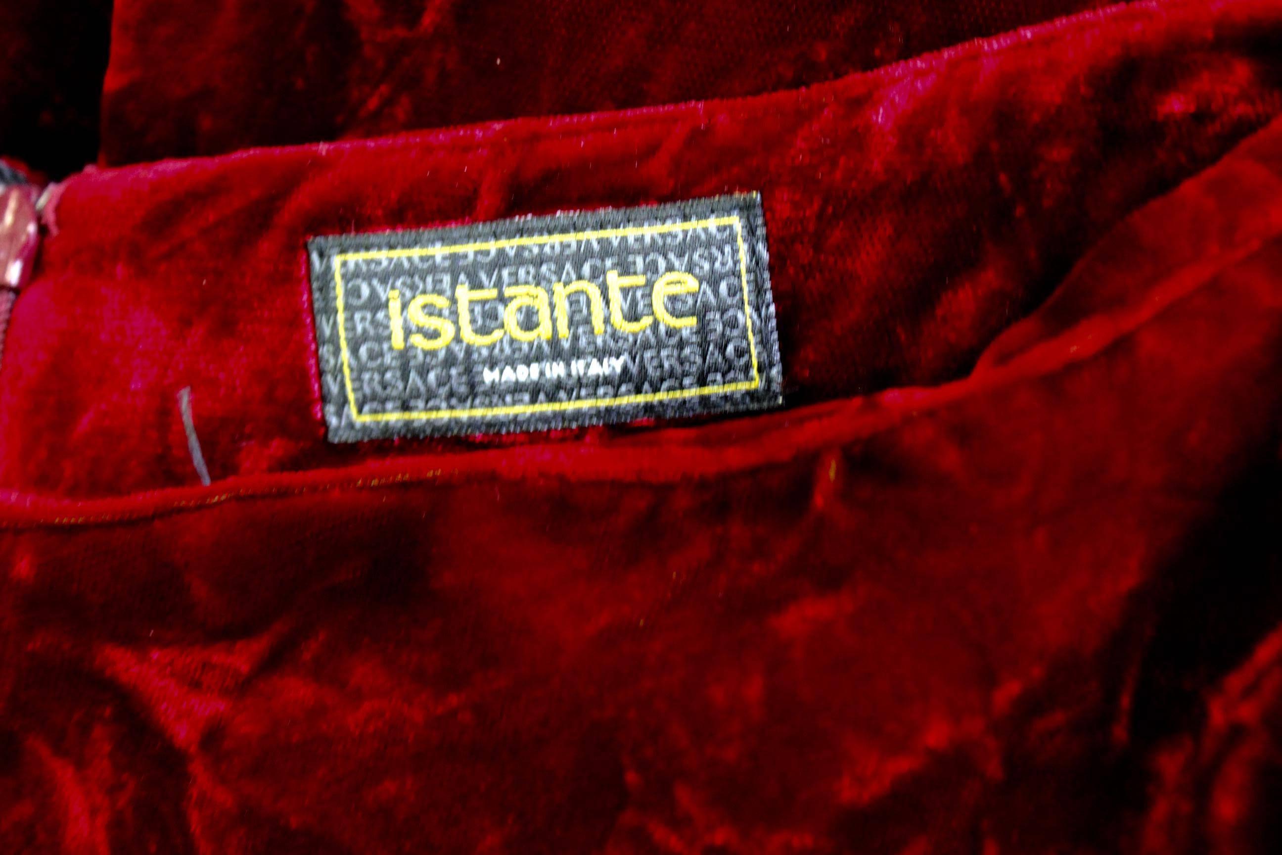 Istante By Gianni Versace Crushed Velvet Pants Fall/Winter 1997 For Sale 3