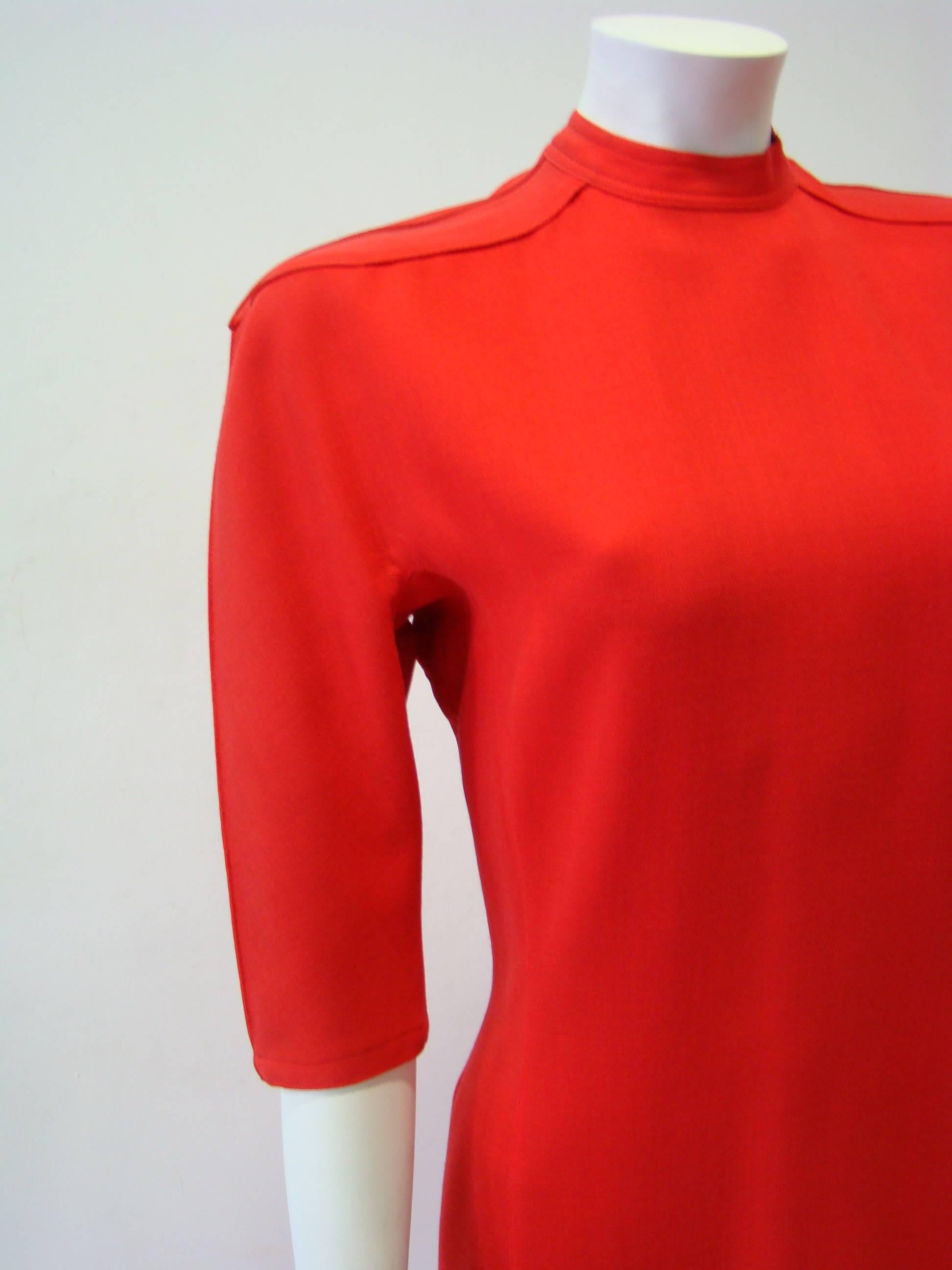 Rare Gianni Versace Red Dress  For Sale 2