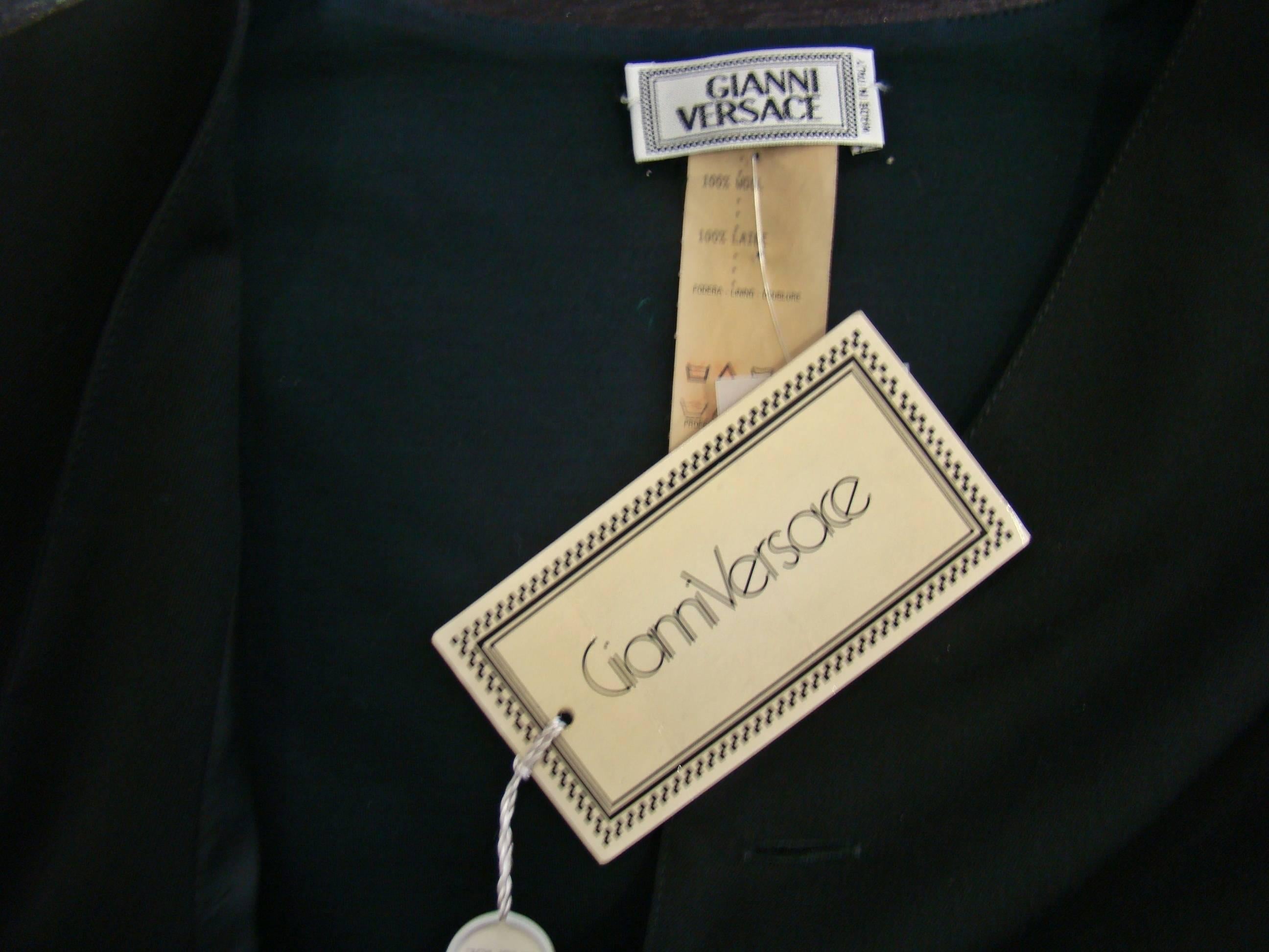 Men's Gianni Versace Wool Waistcoat Vest Fall/Winter 1992 For Sale
