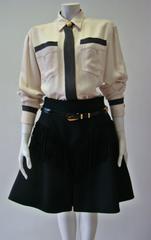 Atelier Versace Fringed Cowgirl Skirt With Belt  Fall 1992