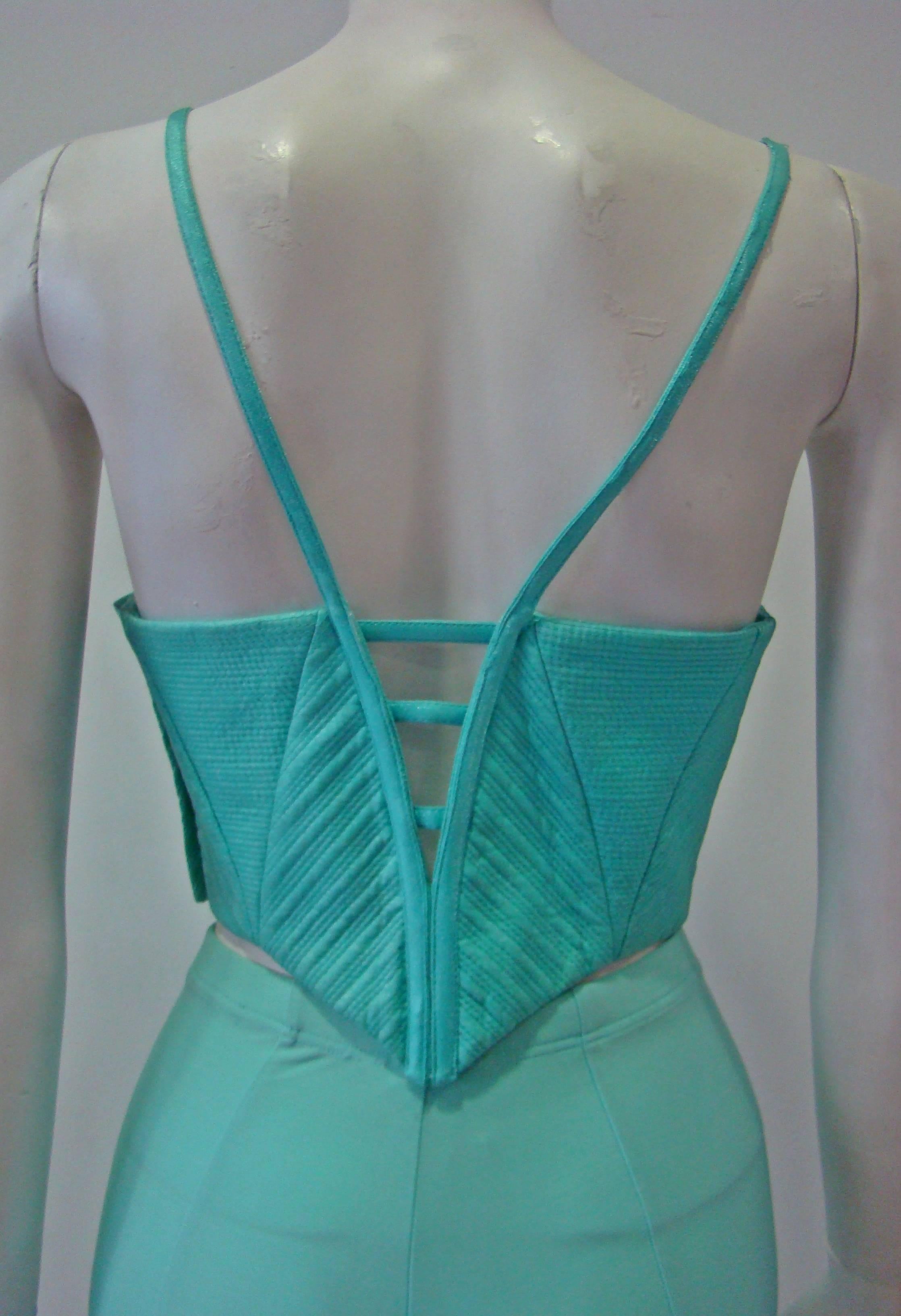 Gianni Versace Couture Silk Bustier Spring 1995 In New Condition For Sale In Athens, Agia Paraskevi
